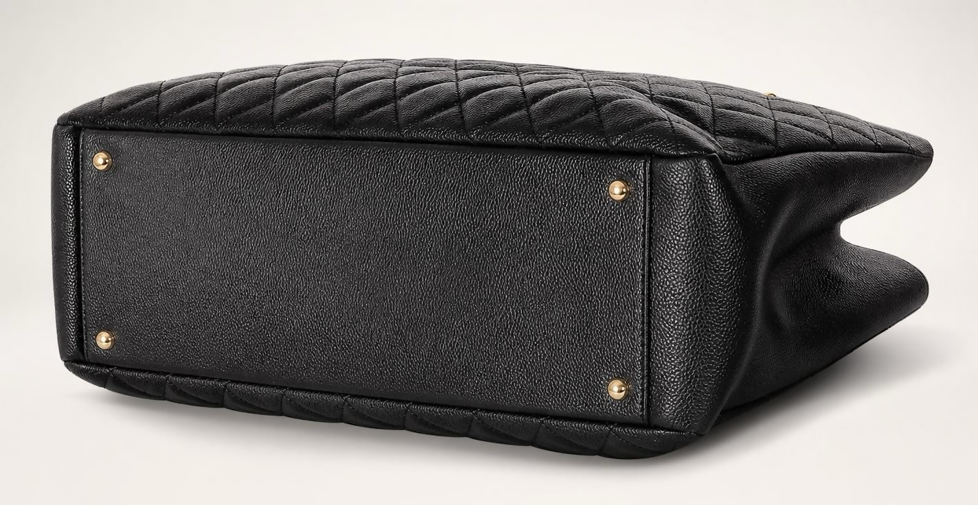 Chanel Black XL 40cm Caviar Quilted Grand Shopping Tote GST GHW