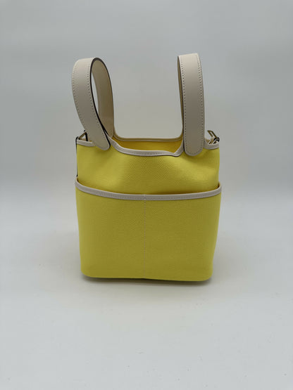 Hermès Picotin 18 Cargo Jaune / Nata PHW B 2023