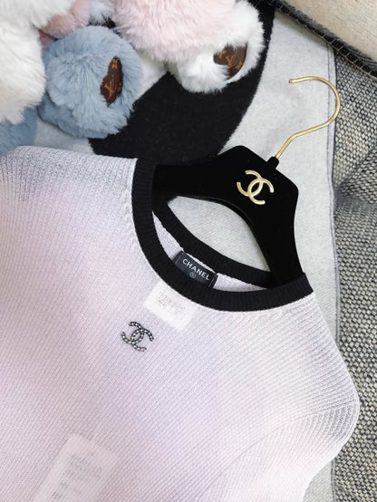 Chanel pink knit top