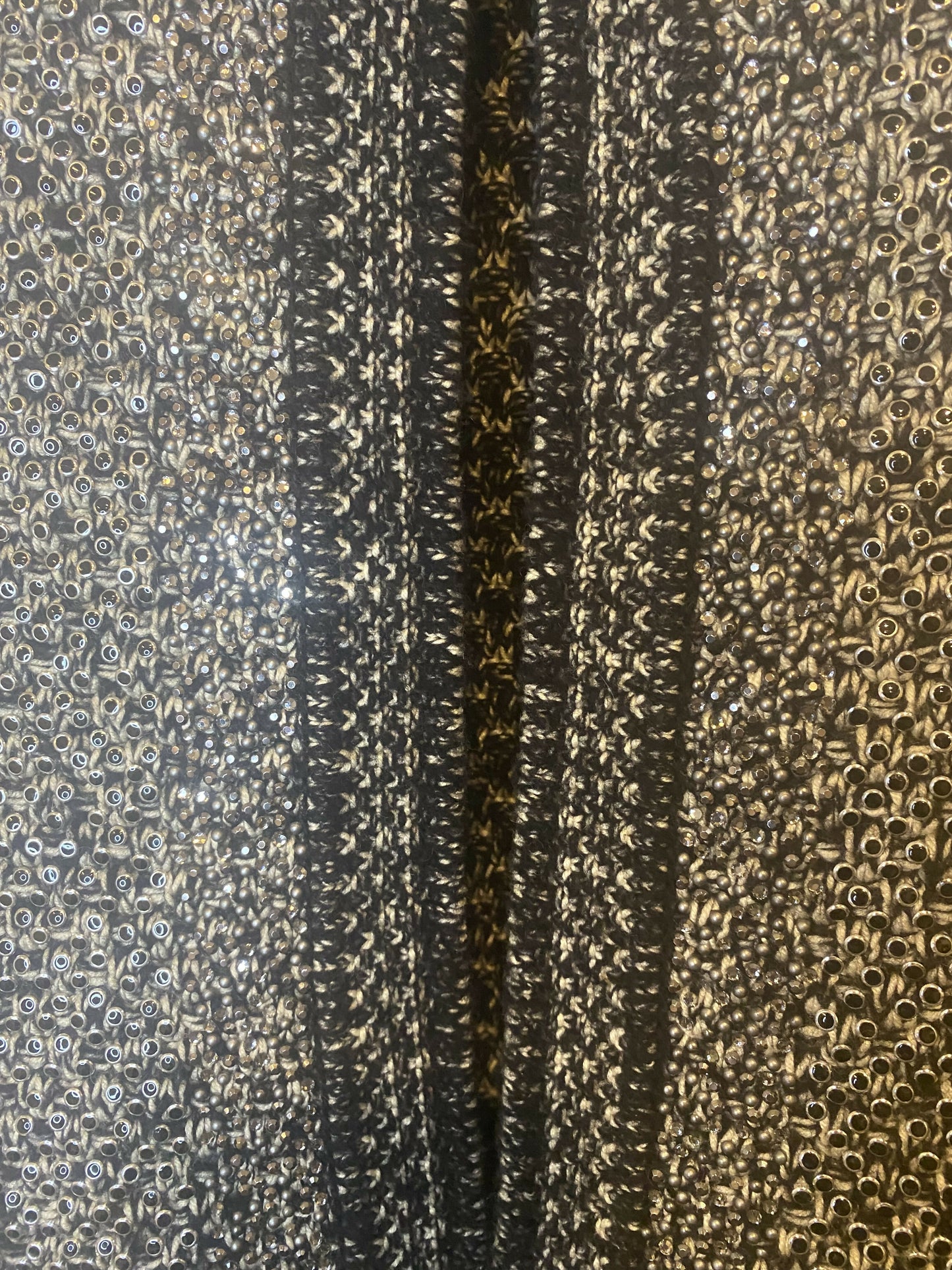 Chanel 11A Tweed Cashmere Swarovski Crystals Cardigan Sweater FR 34