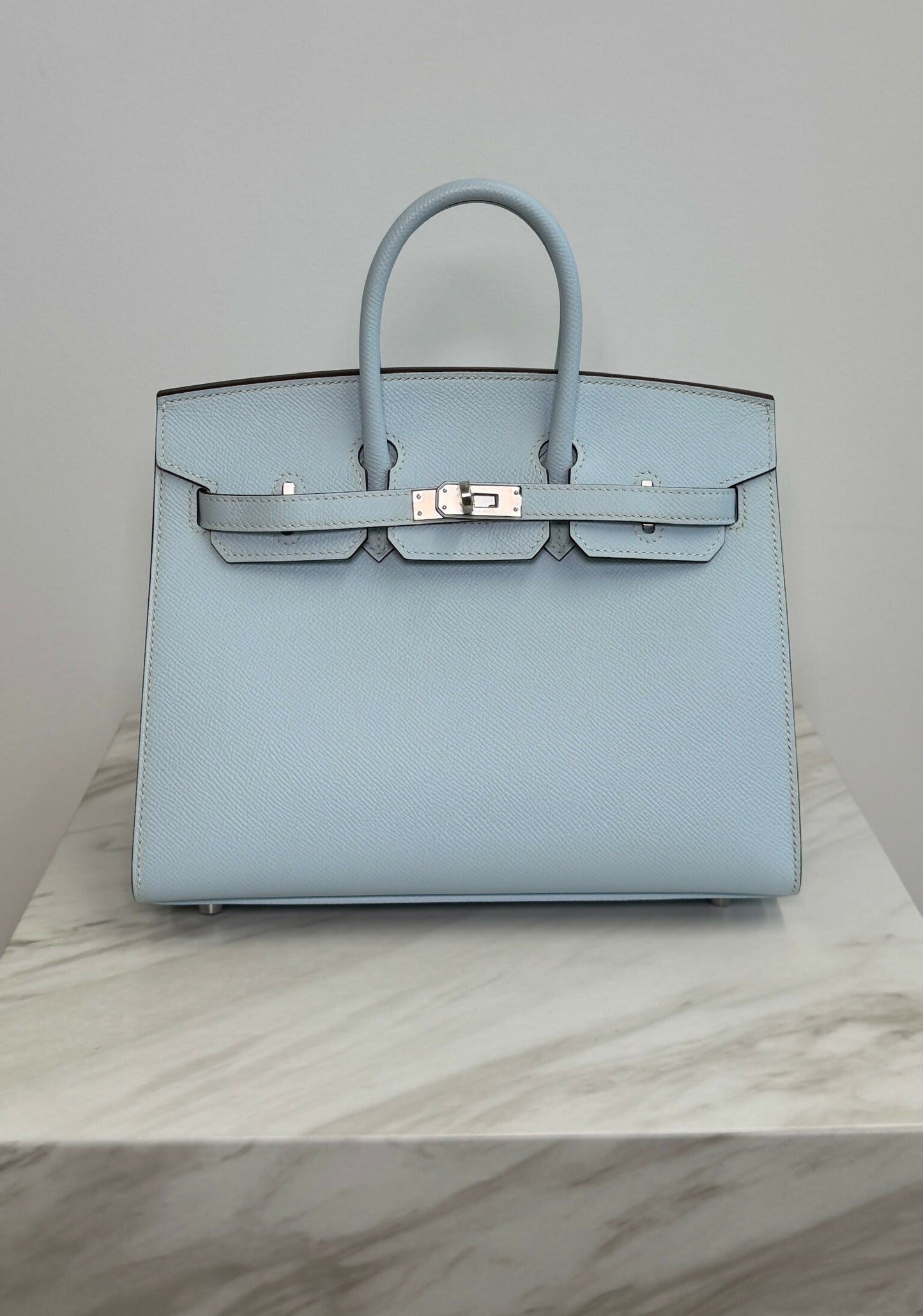 Hermès Birkin 25 Blue Brume Epsom PHW U 2022