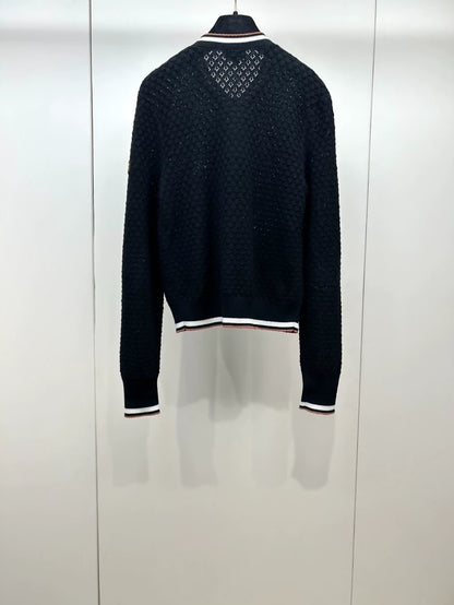 Chanel 26C Color Block Knit Cardigan