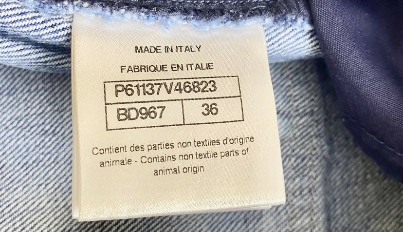 Chanel 19P Sand By The Sea Wide Leg Blue Jeans FR 36