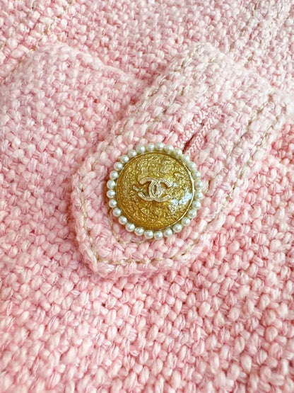 Chanel 16C Pink Tweed Jacket