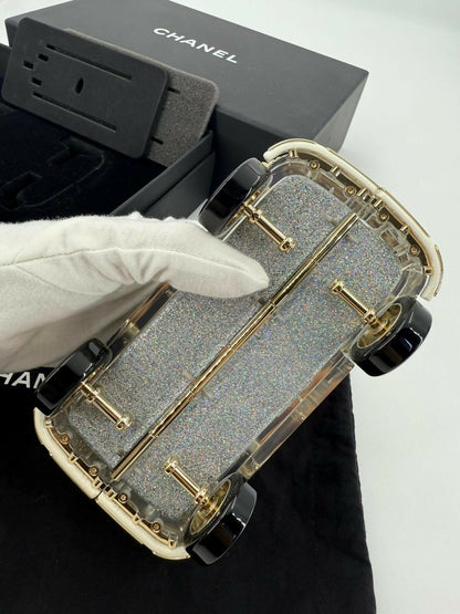 Chanel 2024 Glitter Lucite, Multicolor Rhinestone & Enamel Hollywood Mini Van