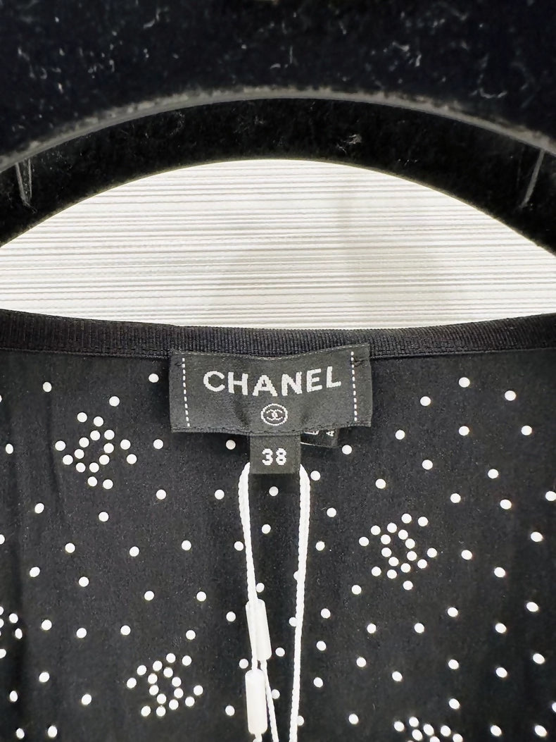 Chanel 24B cashmere cardigan with floral sequins