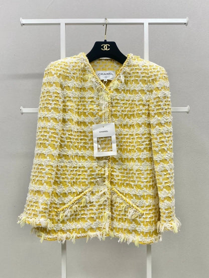 Chanel 18S white & yellow jacket – Wararni.com