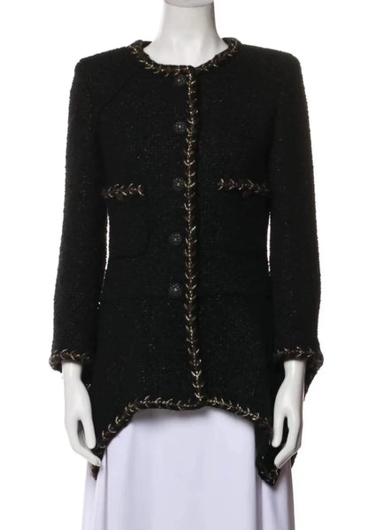Chanel 2018 black and gold jacket