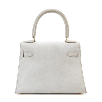Rare vintage hermes kelly gray doblis leather gold hardware