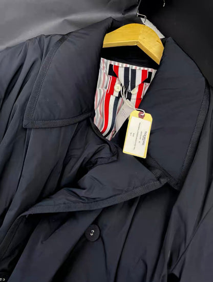 Thom Browne classic four-stripe black down jacket