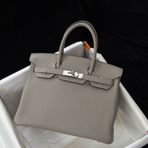 Hermès Birkin 30 Gris Tourterelle Togo with Palladium Hardware