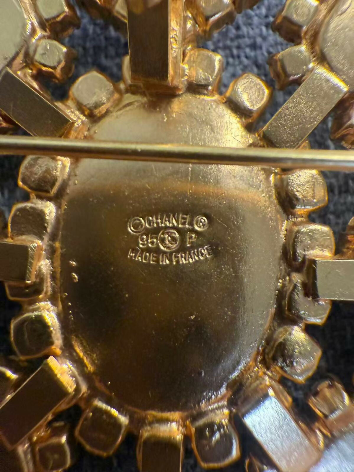 Chanel 1995 Spring/Summer Barbie Collection Oversized Gripoix Floral Brooch