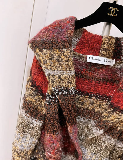 Christian Dior colourful knitted cardigan