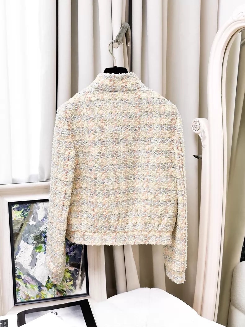 Chanel 25Plight yellow multicolour tweed jacket