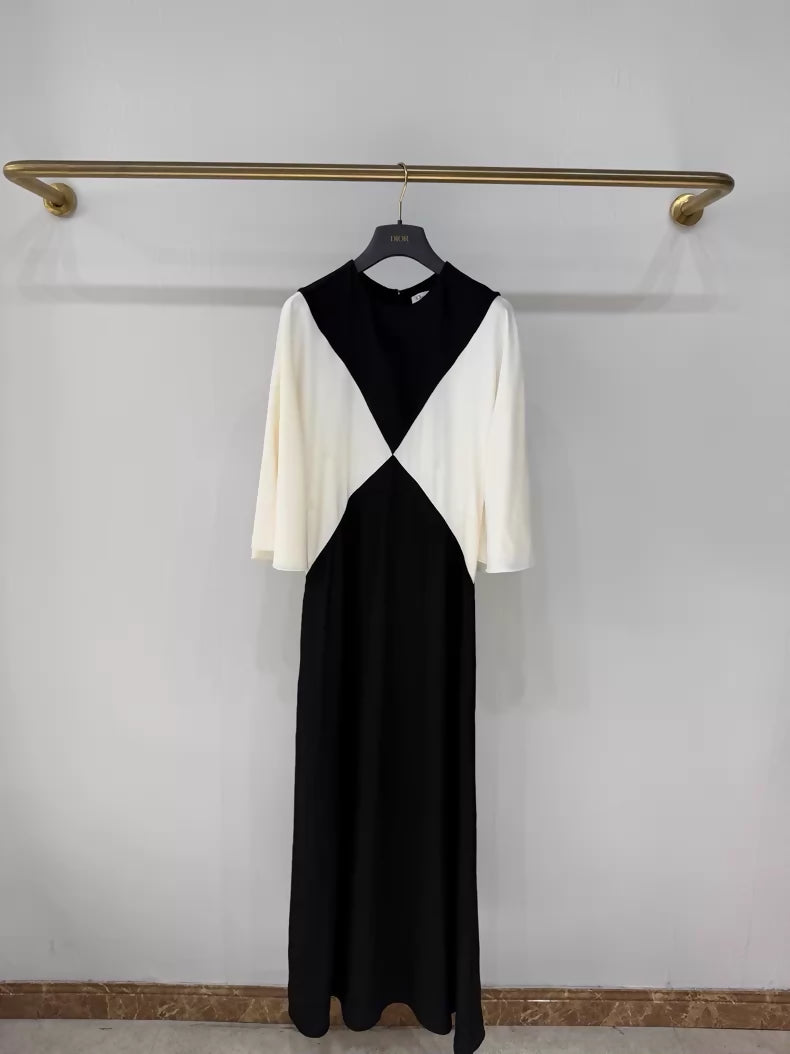 Dior black and white gown