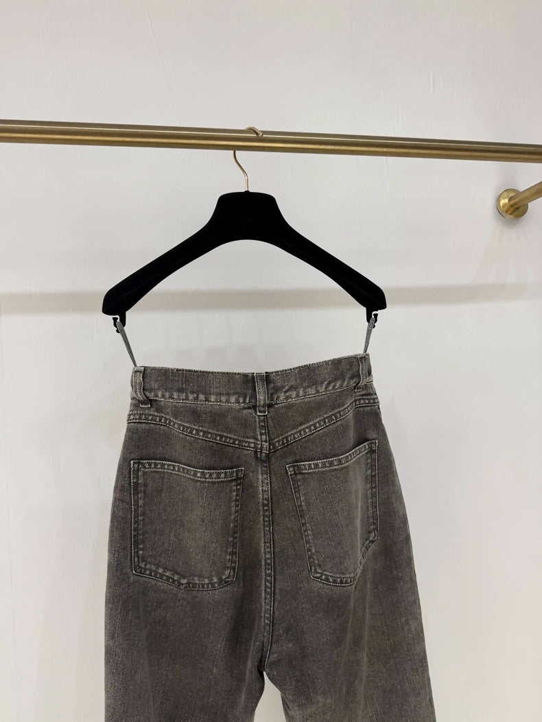 Chanel 23C  grey denim pants