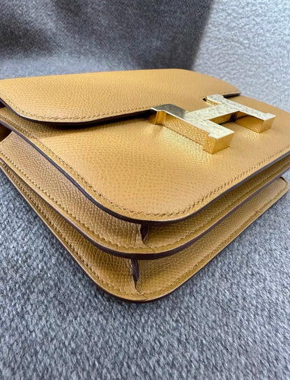 hermes constant 19 caramel epsom leather gold hardware