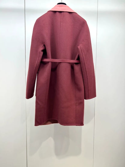 Loropiana reversible two-tone fitted cashmere coat