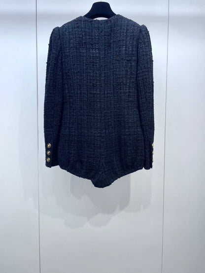 Rare Chanel 21A Gold chain bodysuit jacket