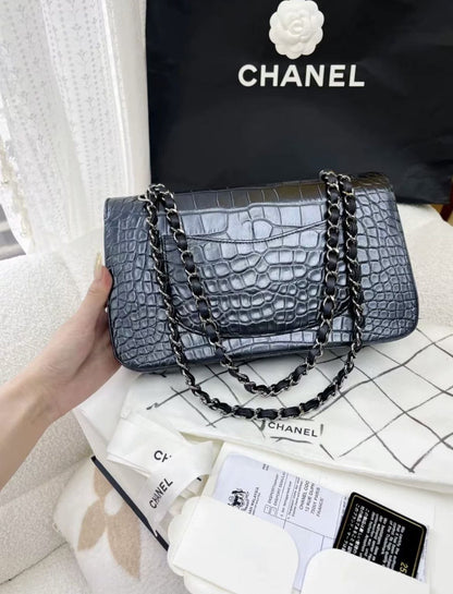 RARE CHANEL CLASSIC FLAP BAG IN ALLIGATOR