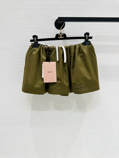 Miu Miu 26 olive green mini skirt
