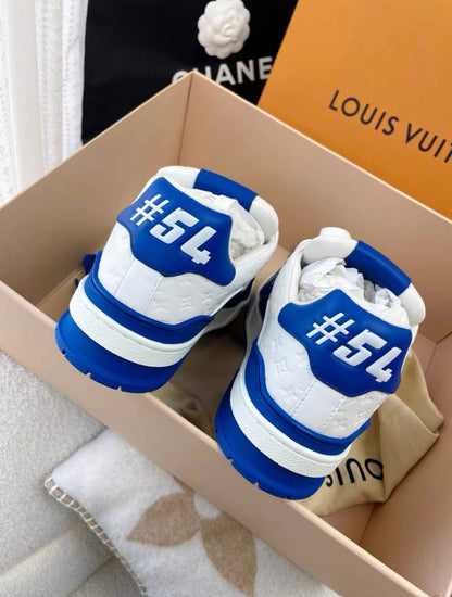 Louis Vuitton 23 limited edition white and blue trainer sneakers