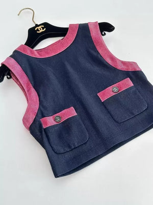 Chanel 22K Blue and Pink top