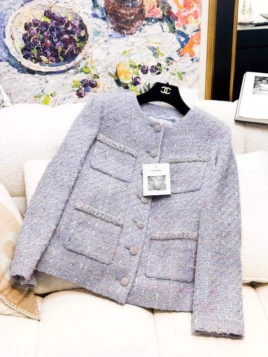 Chanel 25K purple tweed jacket
