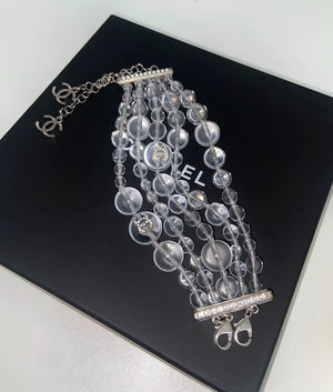 Chanel 2018 Transparent Multi-Layer Beaded Bracelet