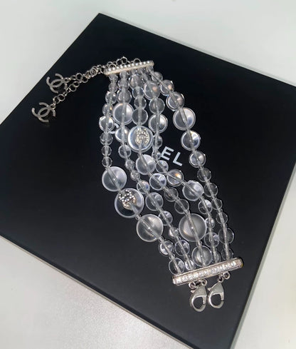 Chanel 2018 Transparent Multi-Layer Beaded Bracelet