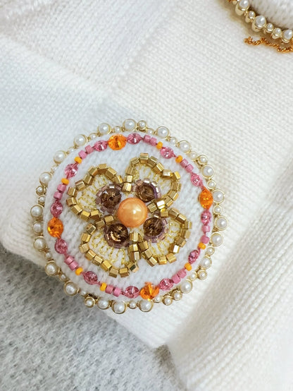 Chanel 22A ecru knitted cardigan