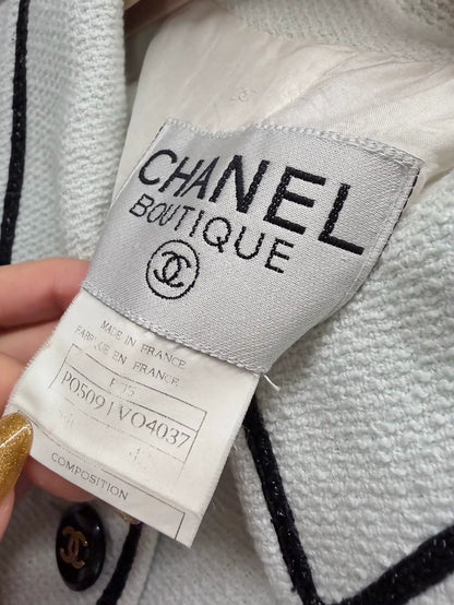 Chanel 95p Barbie Collection Vintage Ice Blue Short Tweed Jacket