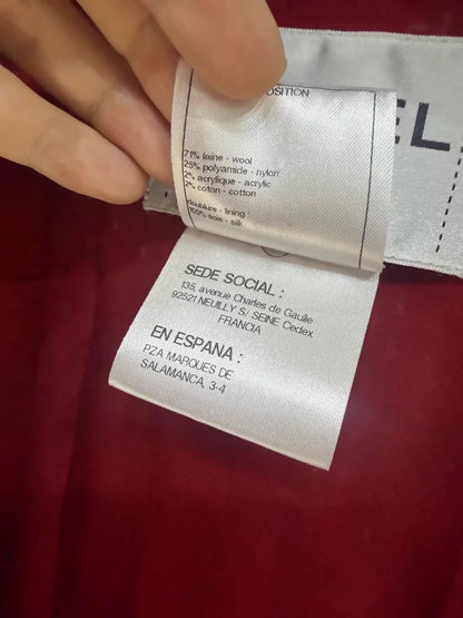 Chanel Dallas Red Tweed Beaded Cardigan