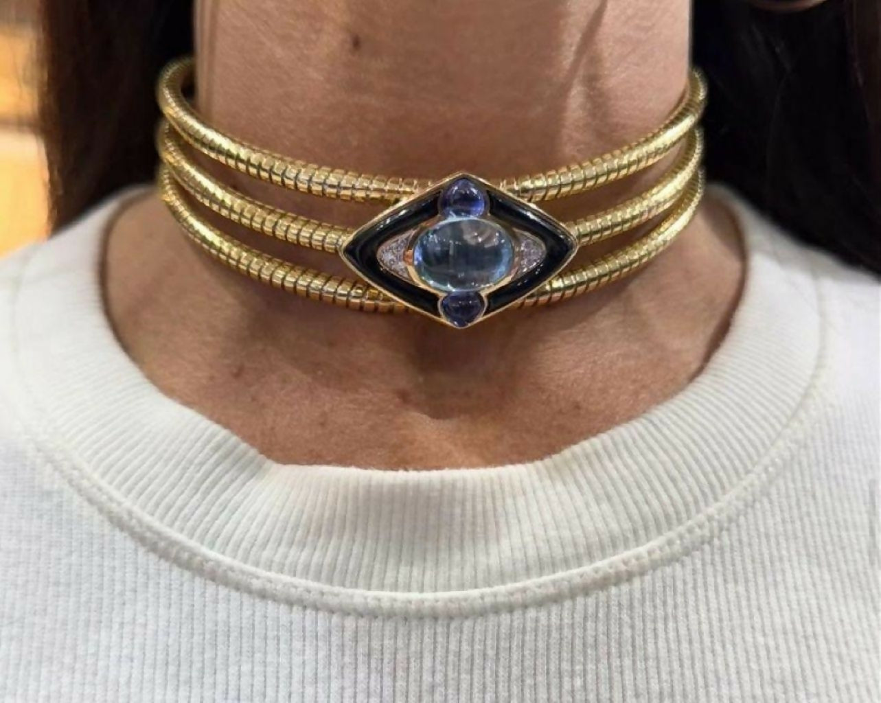 Iconic Marina B Aquamarine Choker Necklace