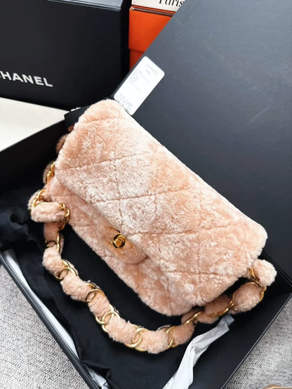 Chanel 24K orange Teddy CF shoulder bag