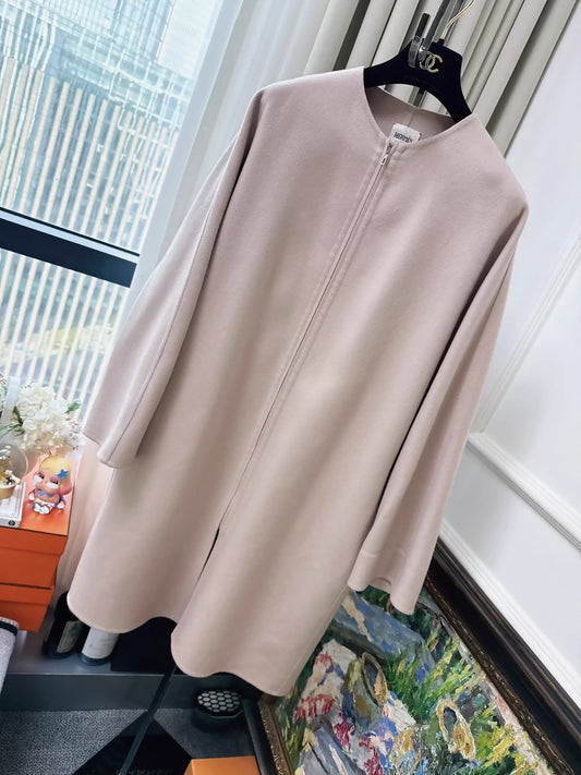 Hermes nude pink cashmere coat