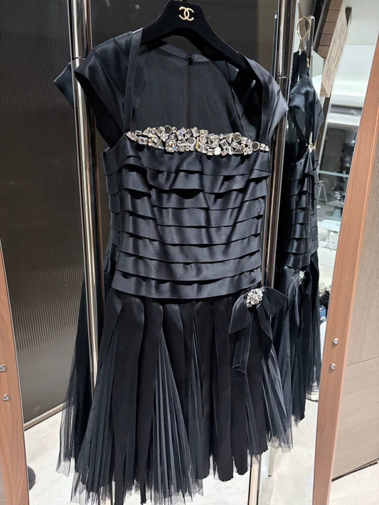 Chanel 06A Black Swarovski Little Black dress