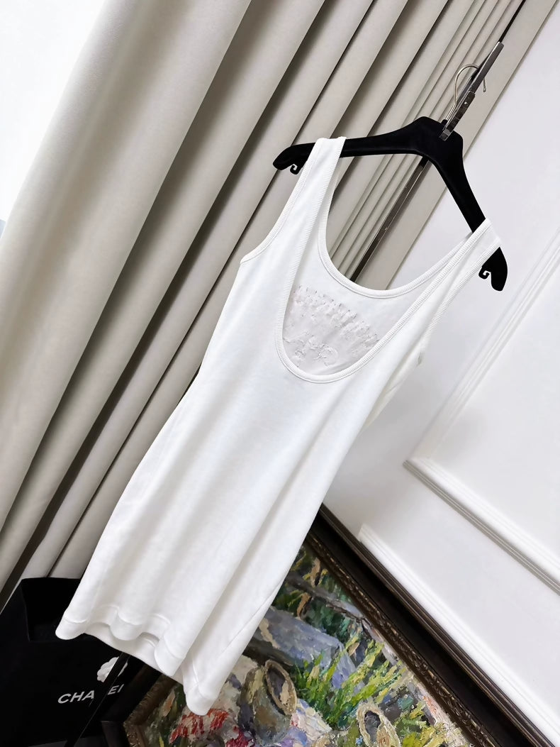 Chanel 23C sleeveless vest dress with