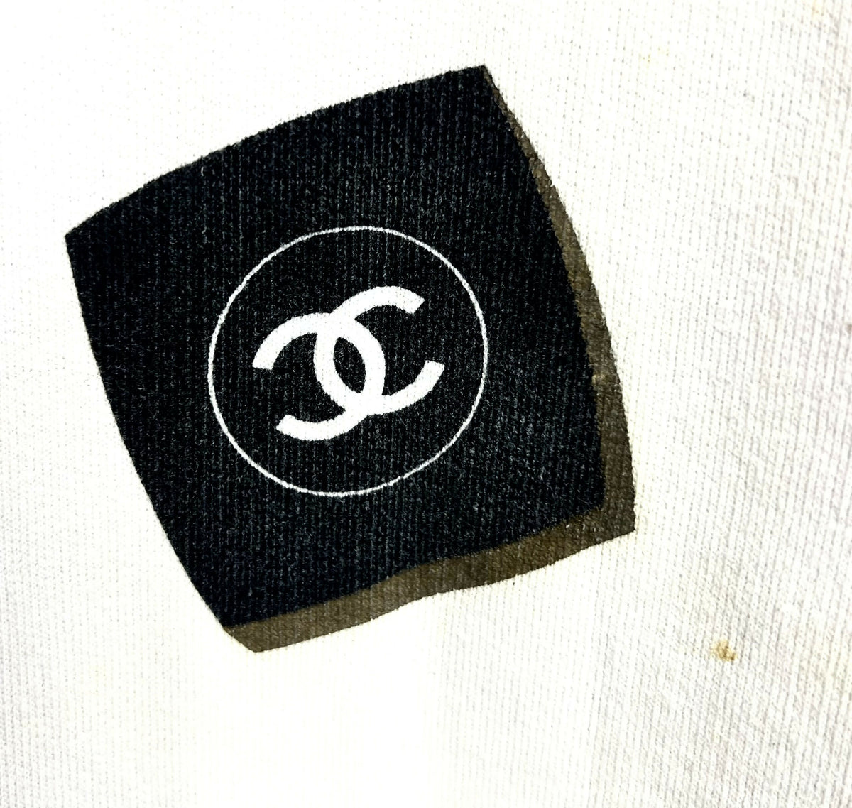 Chanel White Makeup Lipstick Logo Sweater (rare)