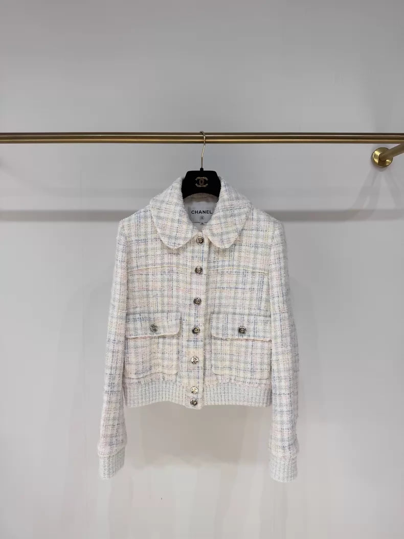 Chanel 25S colourful sequined tweed jacket