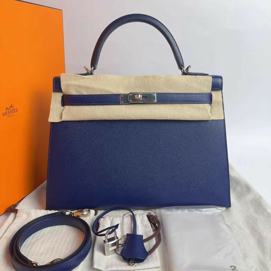 Hermès Kelly 32 – Navy Blue Epsom Leather