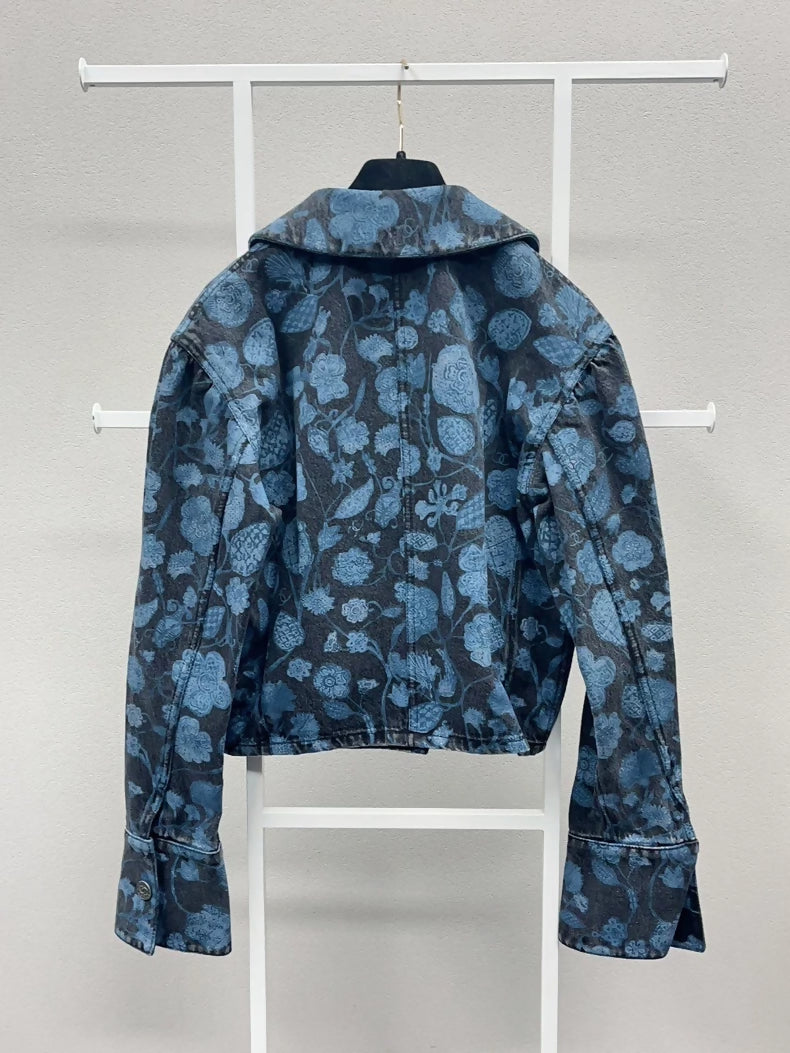 Chanel 21A Black & Blue Denim Jacket