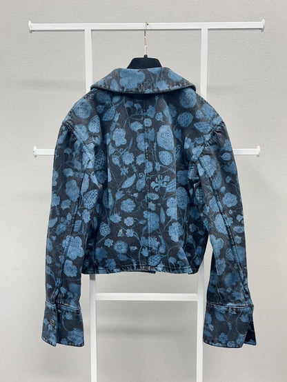 Chanel 21A Black & Blue Denim Jacket