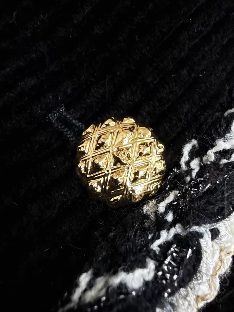 Chanel 25k black corduroy jacket