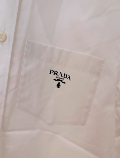 Prada logo-print poplin shirt