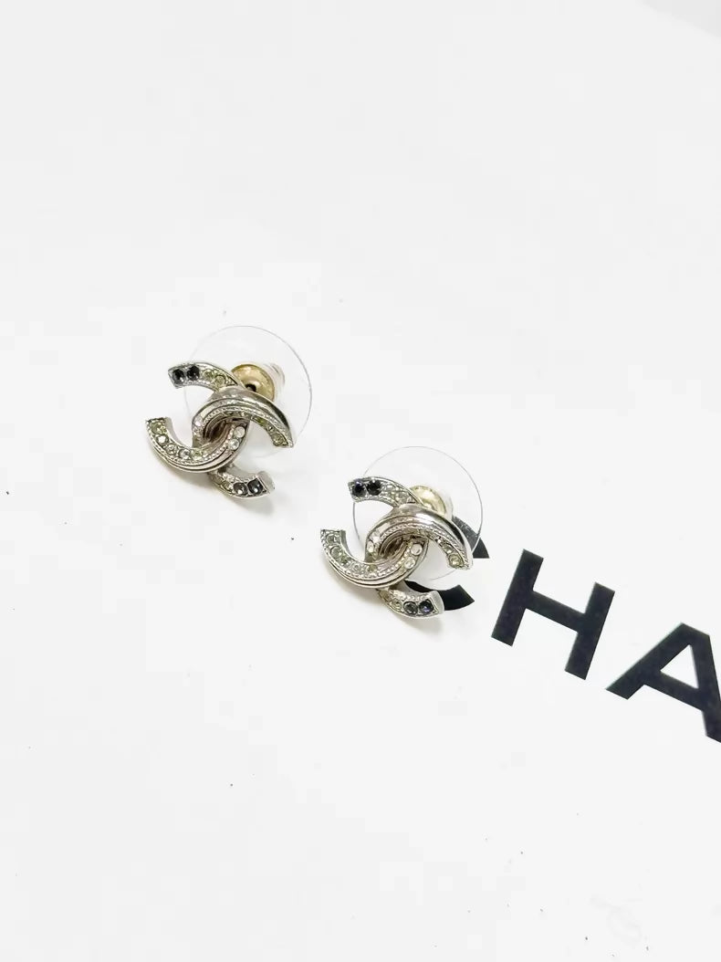 Chanel classic double C logo earrings
