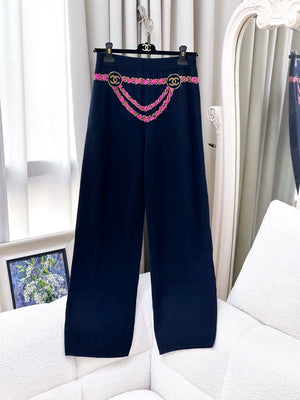 Chanel 23N dark blue cashmere pant