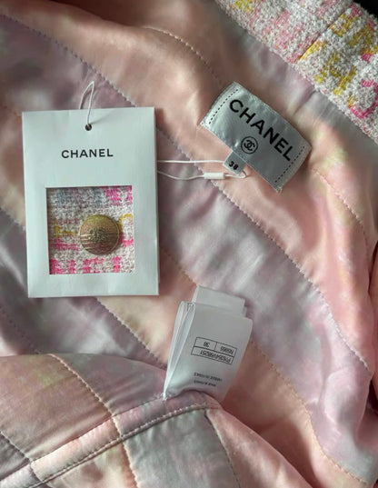 Chanel 2024 cruise multicolour pink coat