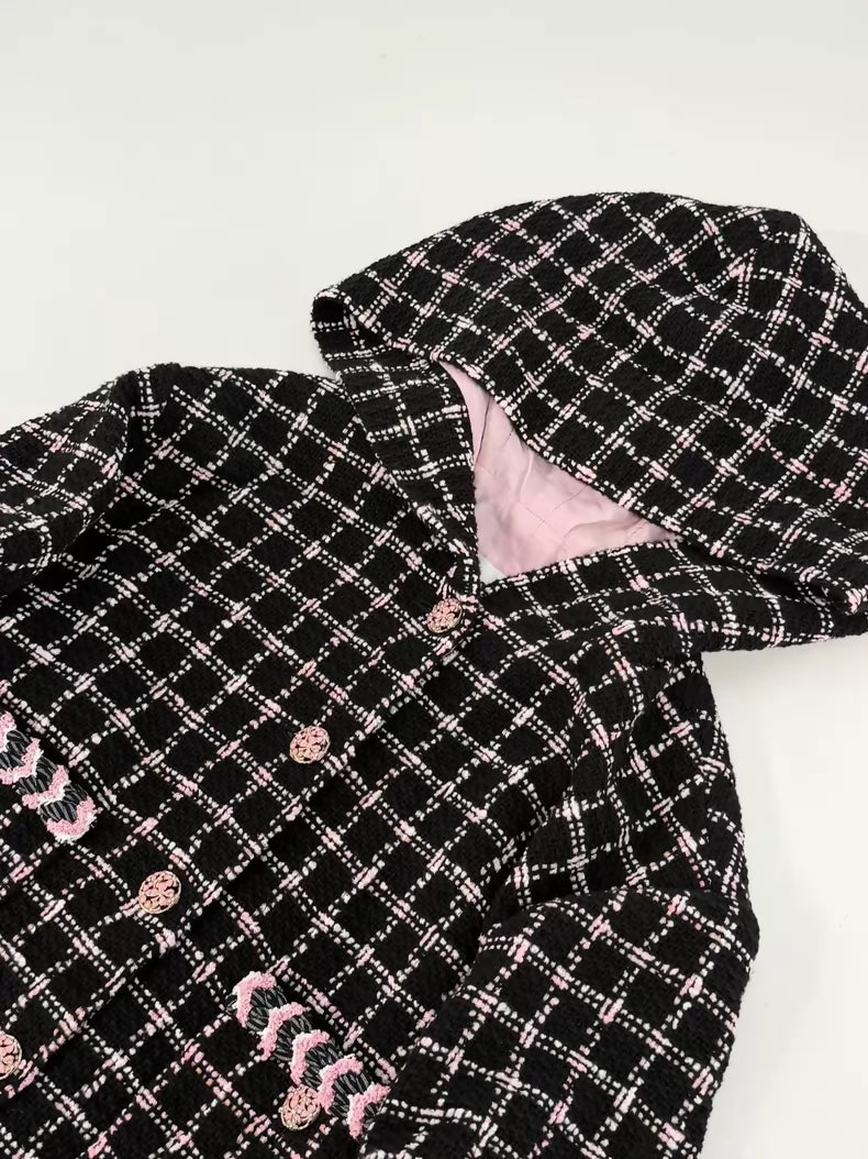 Chanel 24S Black and Pink Long Coat