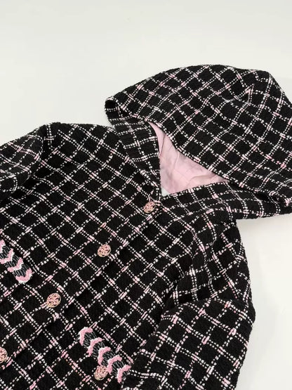 Chanel 24S Black and Pink Long Coat